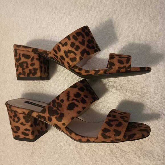 French Connection block heel double strap slip-on sandals. - Picture 4 of 4